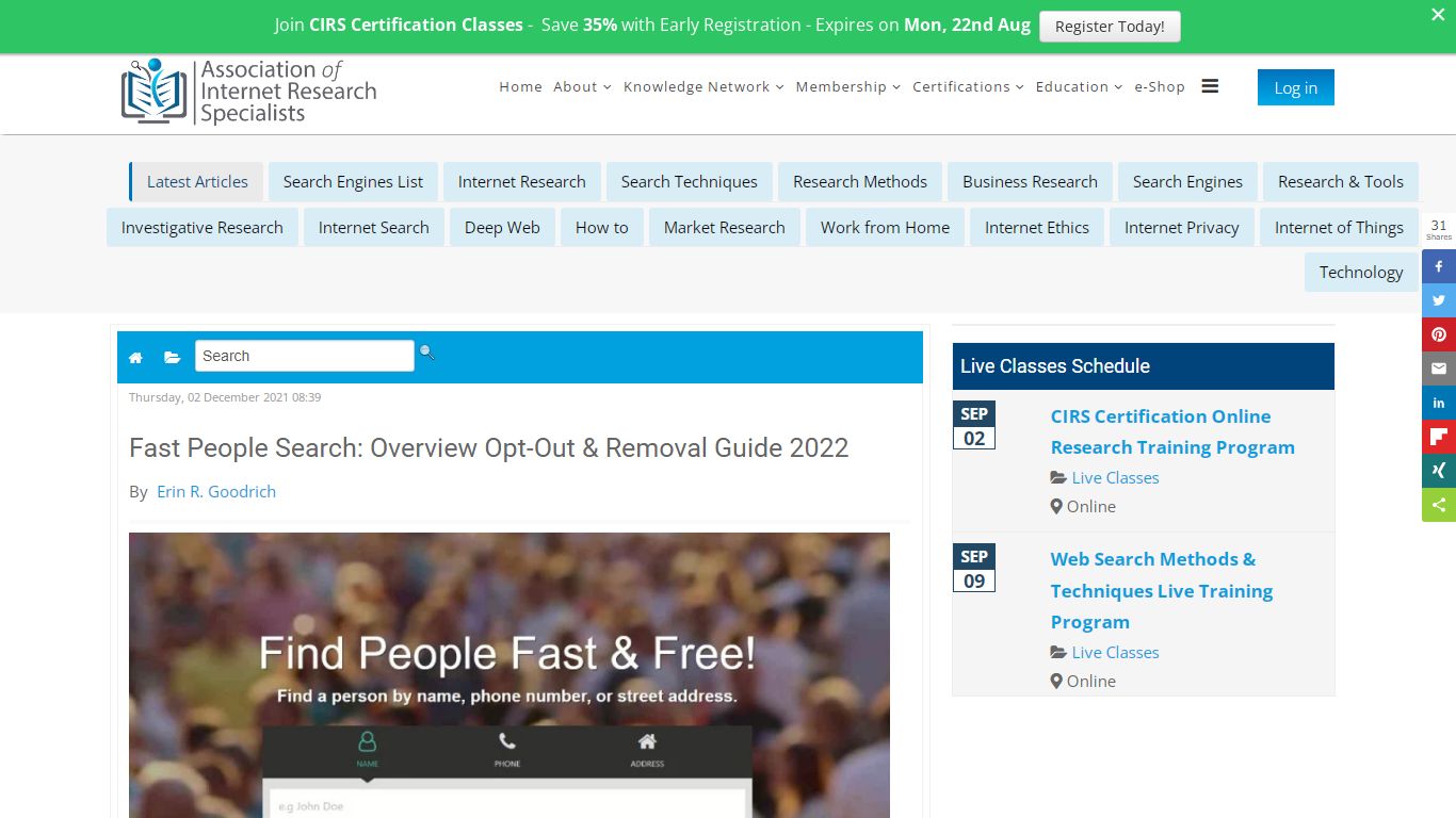 Fast People Search: Overview Opt-Out & Removal Guide 2022 - AOFIRS